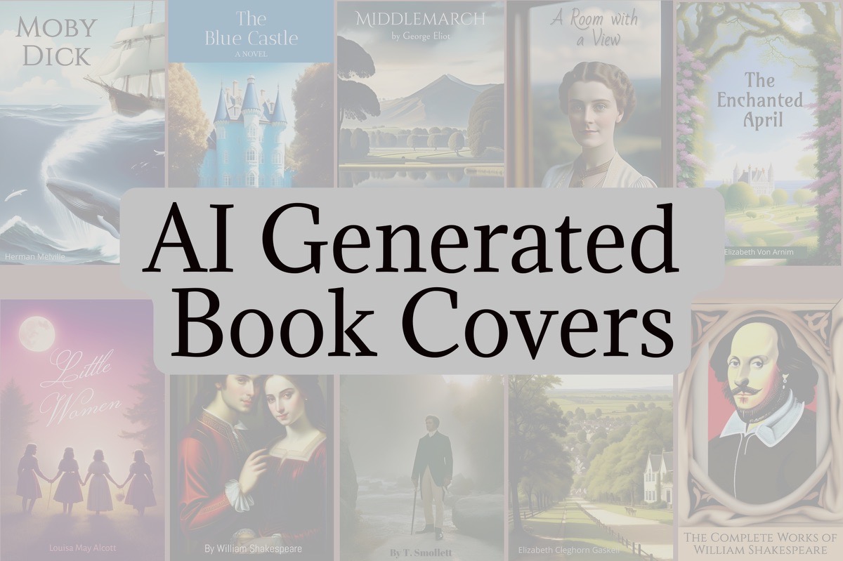 AI Created Book Covers for the Top 10 Project Gutenberg Books